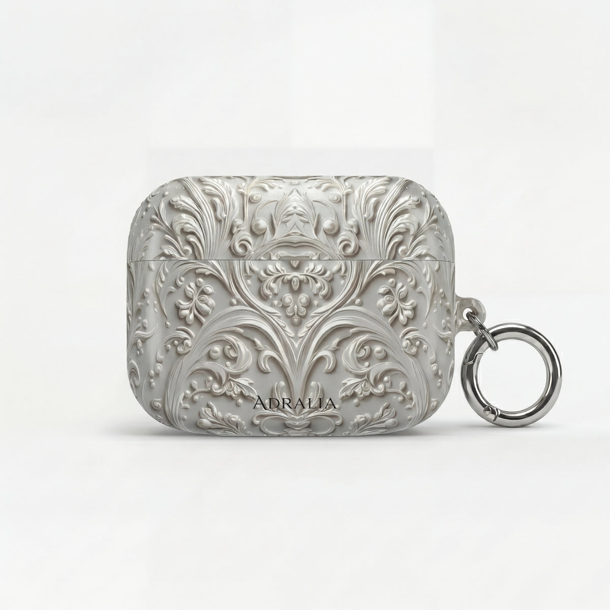 Damask Embossed AirPod Case — Vintage Ornate Protective Cover