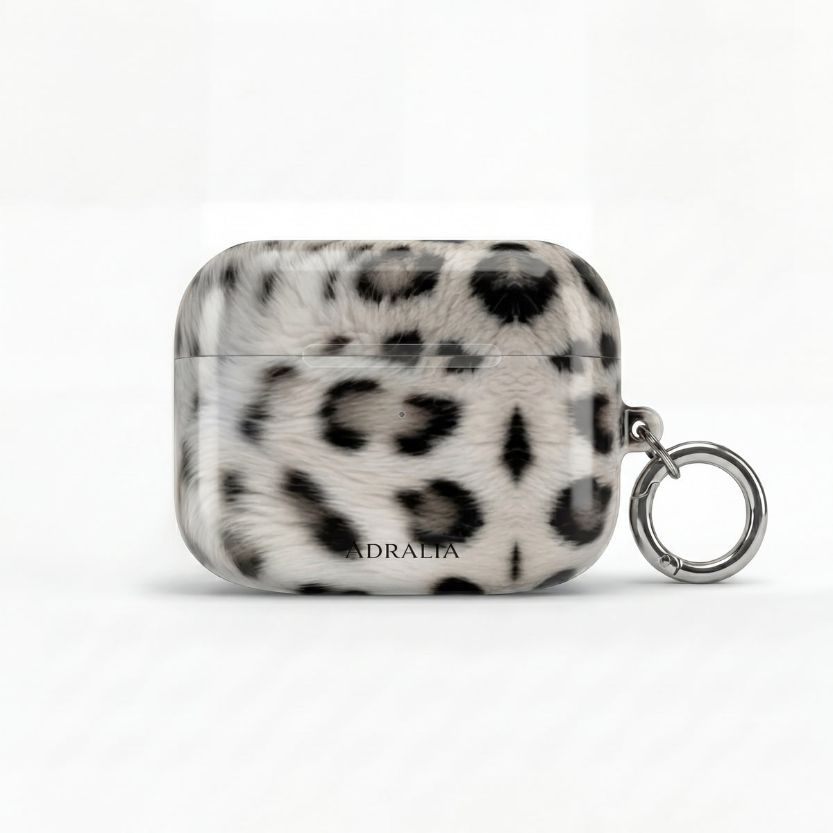 Leopard Print AirPod Case — Faux Fur Black & White Protective Cover