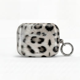 Leopard Print AirPod Case — Faux Fur Black & White Protective Cover
