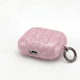 Pink Embossed Designer-Style AirPod Case