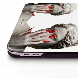 MacBook Case — Classical Statue with Red Stiletto Nails | Chic Art Laptop Sleeve