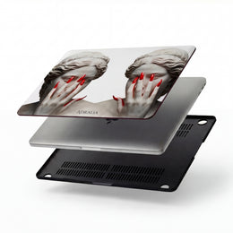 MacBook Case — Classical Statue with Red Stiletto Nails | Chic Art Laptop Sleeve
