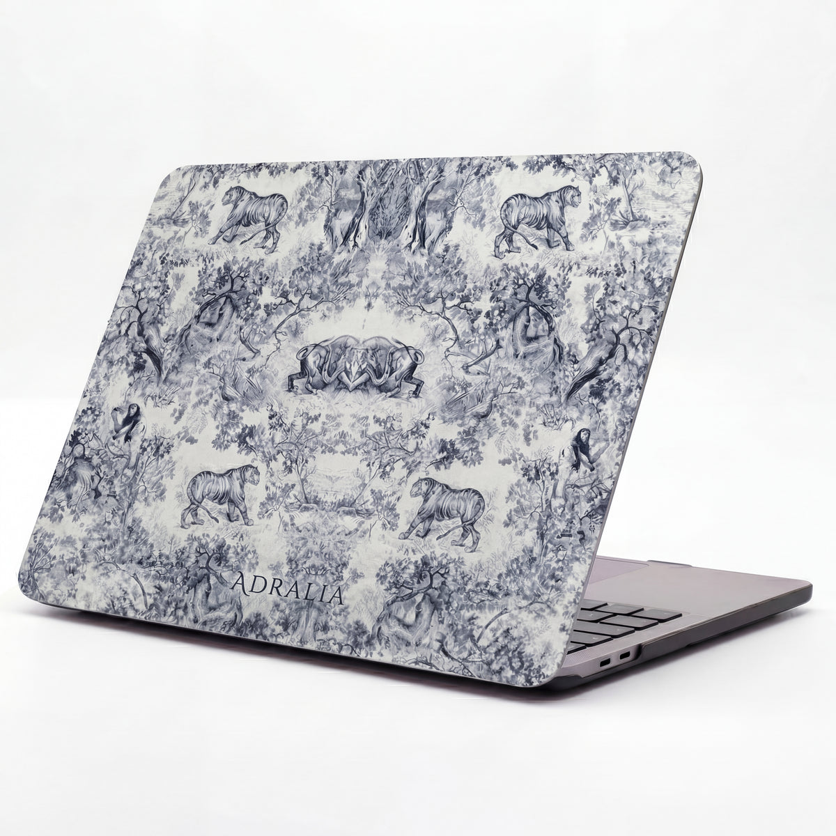 MacBook Case — Vintage Toile Safari Pattern Protective Sleeve