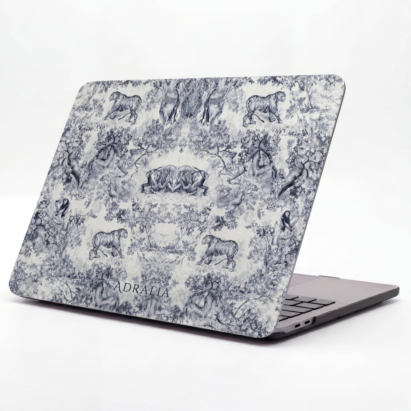 MacBook Case — Vintage Toile Safari Pattern Protective Sleeve