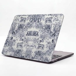 MacBook Case — Vintage Toile Safari Pattern Protective Sleeve