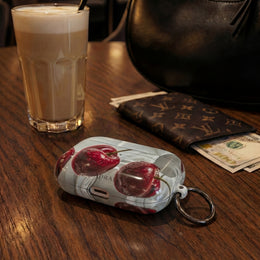 Cherry Splash AirPod Case — Glossy Red Cherry Protective Case